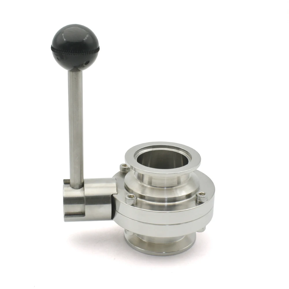 Électrovanne KF16 KF25 KF40 KF50 Vacuum Manual Butterfly Valve SUS 304 Stainless Steel Stop Control Valve Self Made Eau et vapeur — détail 2