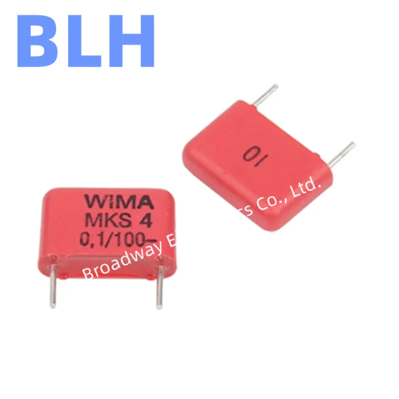 2PCS WIMA RED MKS4 15MM Film Capacitor Hi-Fi Audio P15 63V 100V 250V 400V 630V 1000V 0.1UF 0.15UF 0.22UF 0.33UF 0.47UF 0.68UF