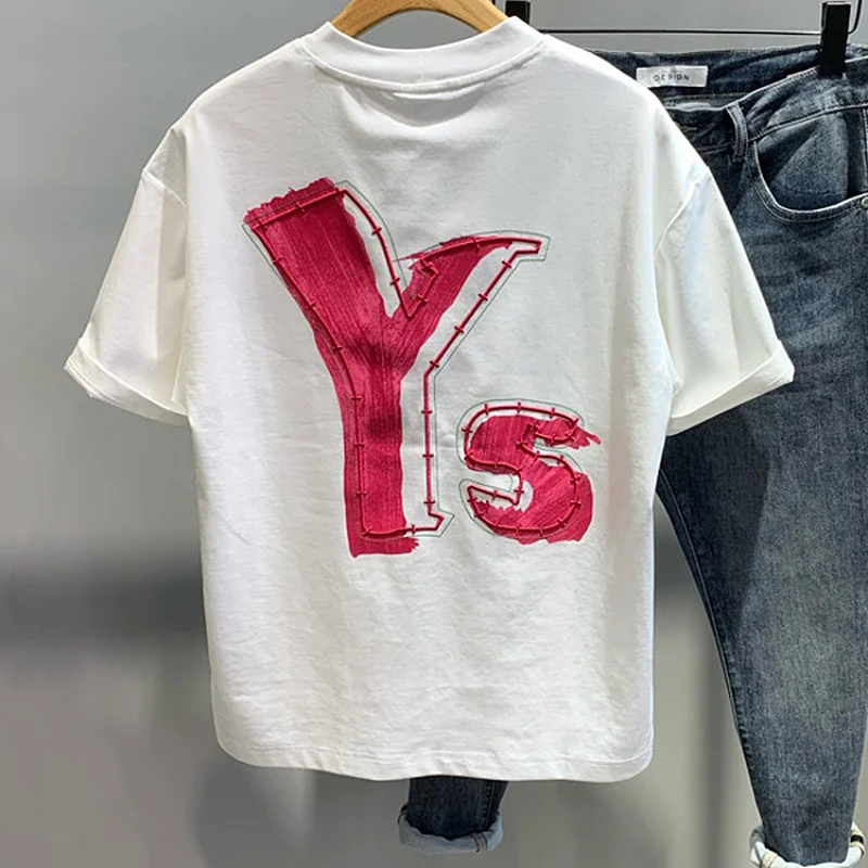 

Original design T-shirt-pure cotton round neck fashion Printed, men's and women's short-sleeved T-shirt, extra large size