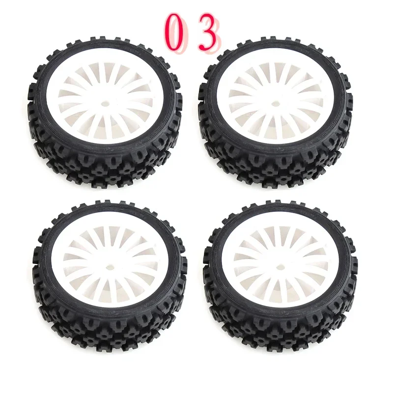 4Pcs Rubber Tire Wheel Tyre For Tamiya XV-01 XV01 TA06 TT-01 TT-02 PTG-2 1/10 RC Car Upgrades Parts Accessories