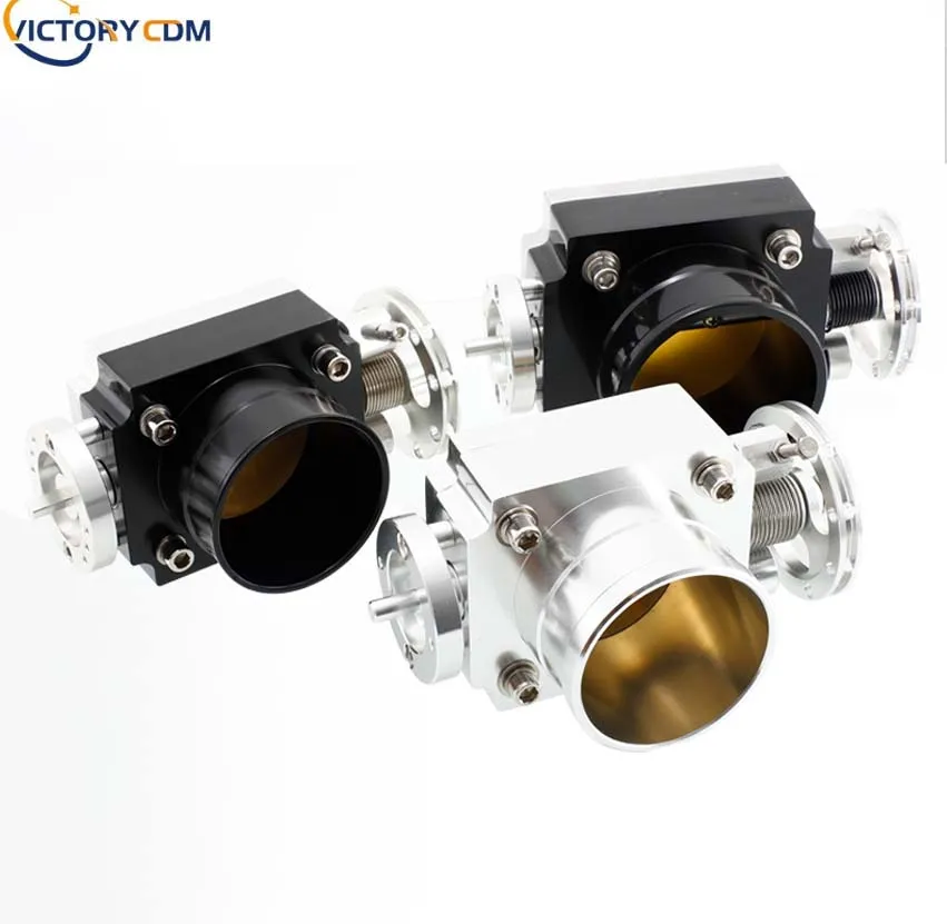 Universal 80mm/70mm High Flow Throttle Body Billet Aluminum Performance Intake Manifold for Auto Engine Replacement