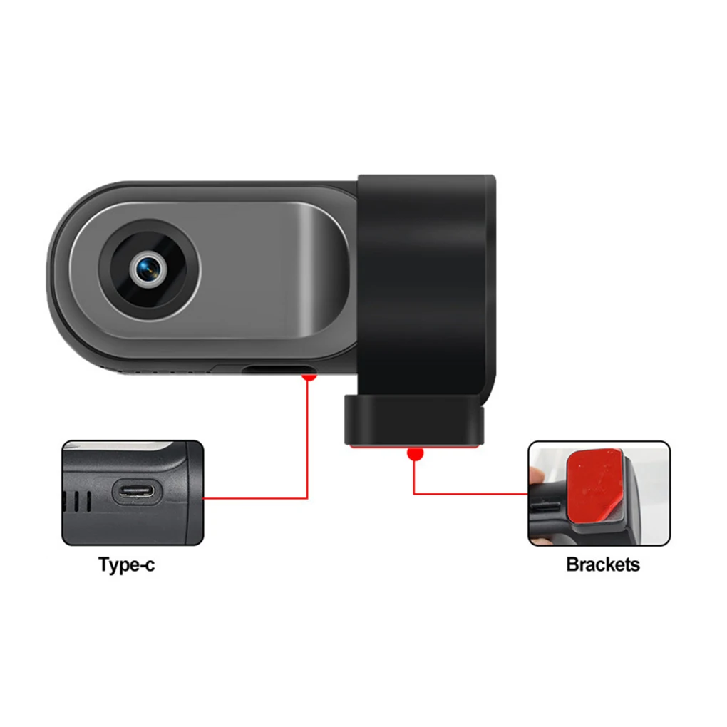 يمكن تدوير 360 °   كاميرا فيديو DVR مظهر معدني كاميرا داش حلقة تسجيل بيع متعددة