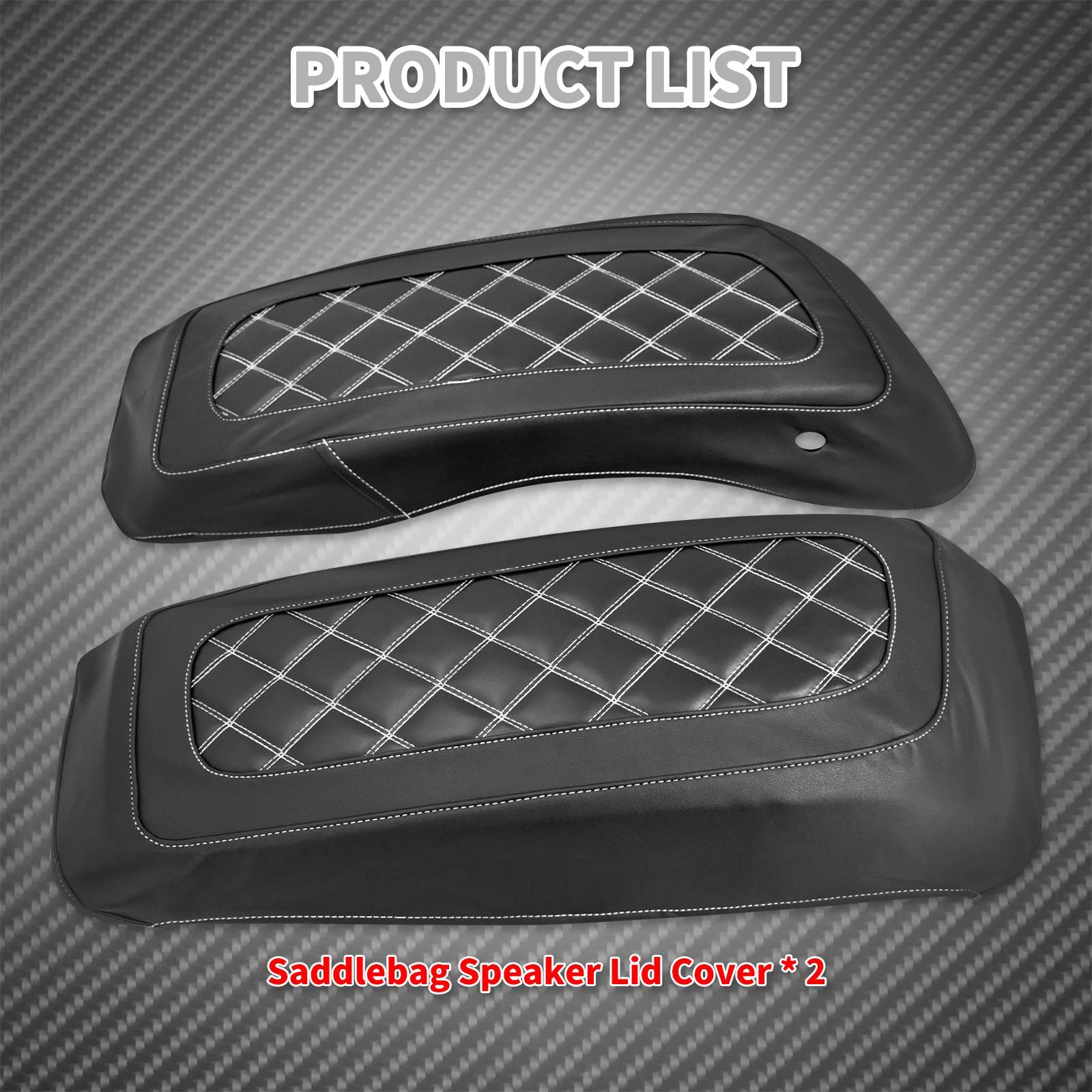 Motorcycle Hard Saddlebag Lid Cover Hard Side Bag Waterproof for Harley Road King Street Glide CVO Electra Glide FLHR 14-2024