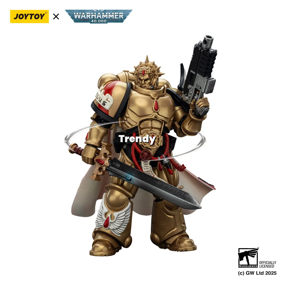 

[pre-sell]JOYTOY Warhammer 40K 1/18 Action Figures Blood Angels Captain with Heavy Bolt Pistol & Power Sword Model Boy Gift