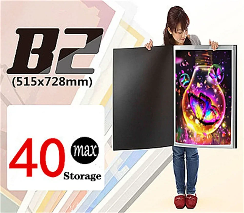 Diamond Painting Cross Stitch Binder Storage Presentation Book 20 Pages Poster Photo Album Puzzles Storage Book 50x70cm