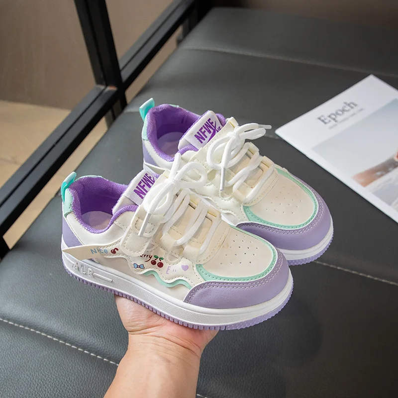 

Kids Leather Sneakers 2025 Autumn Collection Soft Sole Casual Shoes for Big Girls Boys Sports Wear