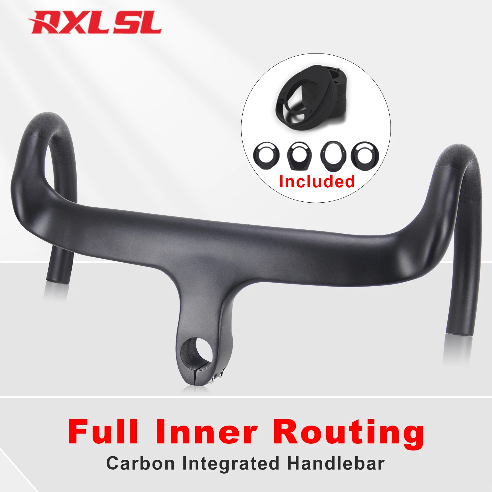 

RXL SL Carbon Bicycle Handlebar Integrated, Road Bike Handle Bar, Racing Bike Handlebar Full Inner Routing, 28.6mm, 400/420/440