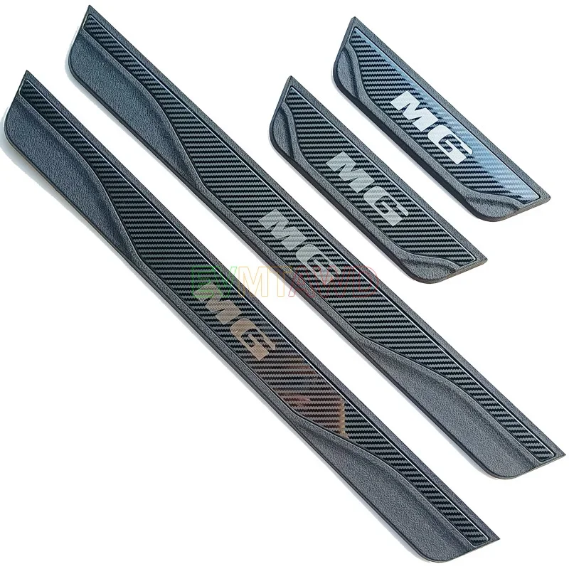 For MG ZS Hybrid HEV Car Accessories Door Sill Scuff Plate Pedal Cover Trim Exterior Threshold Protector Auto Stickers 2025 2026