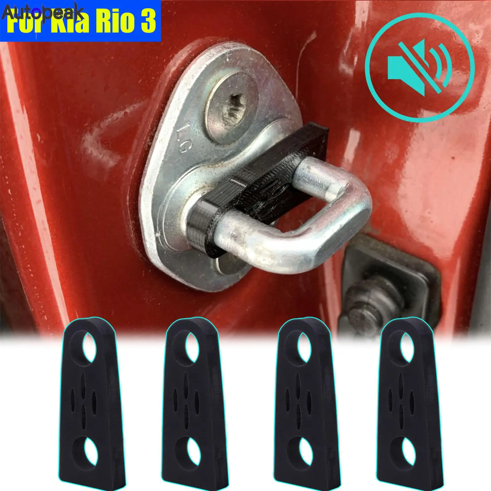 

Door Lock Damper For Kia Rio 3 2011- 2016 2017 Buffer Soundproof Sound Insulation Quiet Deaf Creaking Screaks Noise Seal