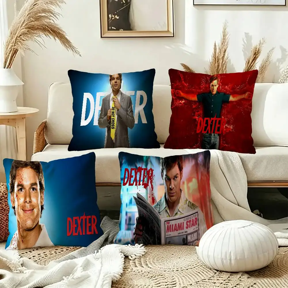 Classic Horror TV D-Dexter Cushion Cover Inches Farmhouse Decor Home Throw Pillow Covers for Couch Decorations