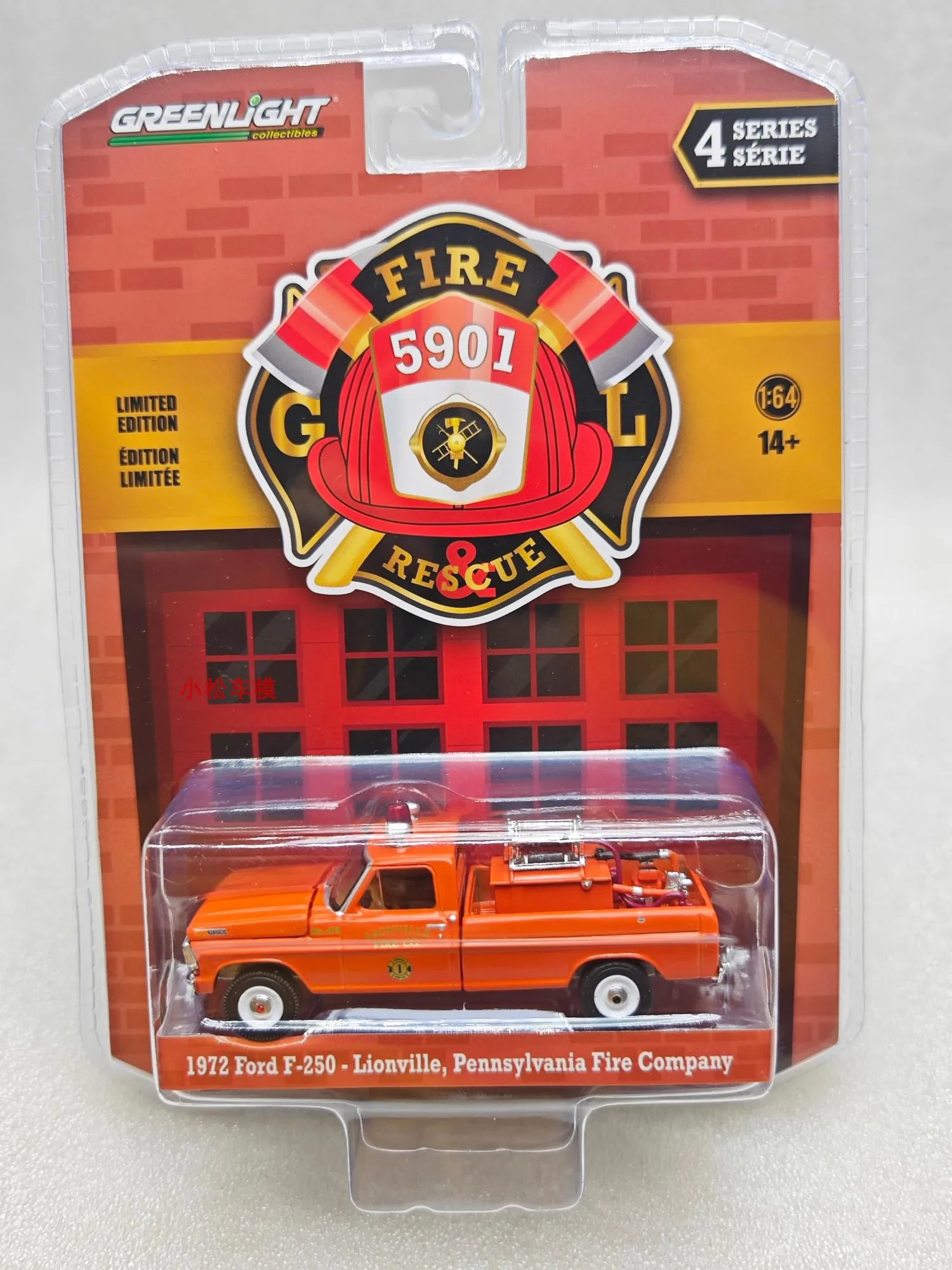 1/64 1972 Ford F-250 - Sheville, Pennsylvania modelo de carro de liga de motor de incêndio itens decorativos de alta qualidade, carro brinquedos infantis 28
