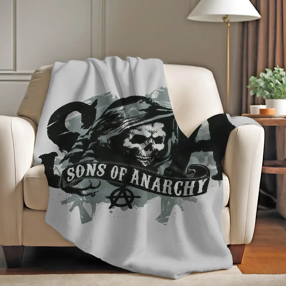 TV Series S-Sons Of A-Anarchy Blanket Warm And Soft Suitable For Bedroom Living Room Sofa Bed Office Travel Camping