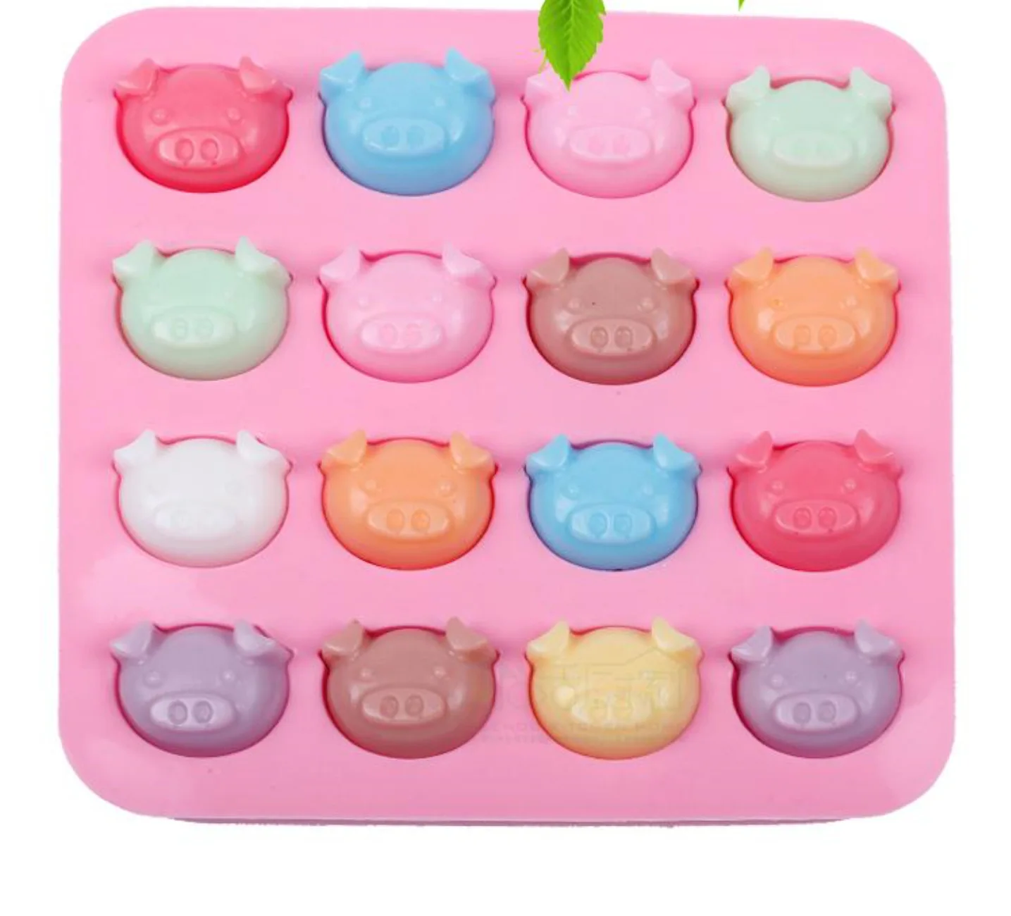 

Mini Little Piggy Head Biscuit Mould Set Reusable Kitchen Shape Baking Mold for Fudge Chocolate Candy DIY Making Mold Decorating