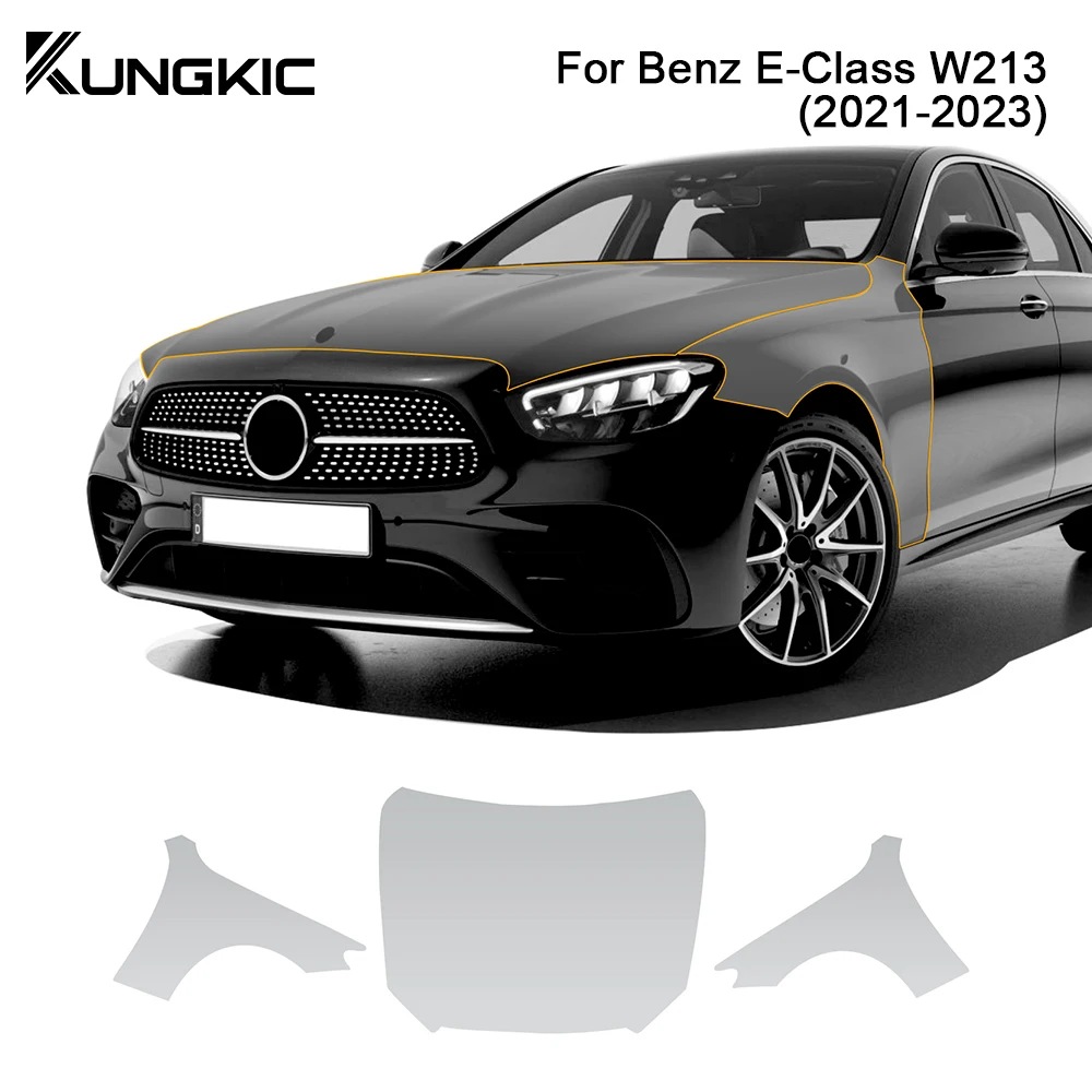 

for Mercedes Benz E Class W213 2021 2022 2023 Tpu Car Engine Fender Rear Invisible Transparent Trim Sticker Anti-collision Strip