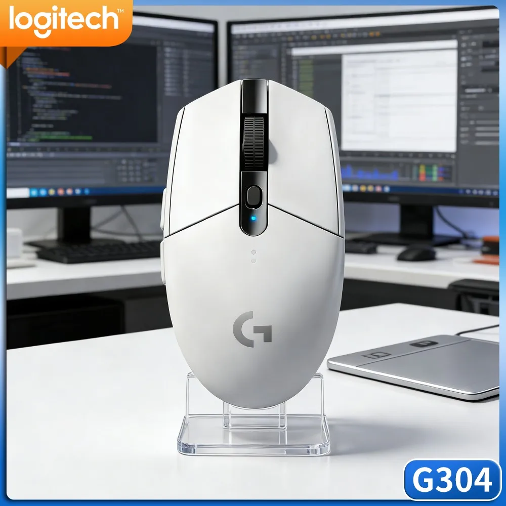 Logitech G304 LIGHTSPEED Wireless Gaming Mouse Portable Nano Receiver Slot For Travel User Household Dorm Computer Use