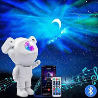 Upgraded Galaxy Night Light Astronaut Starry Nebula Moon Ceiling Sky Projector Light with Timer and Remote Bluetooth Speaker