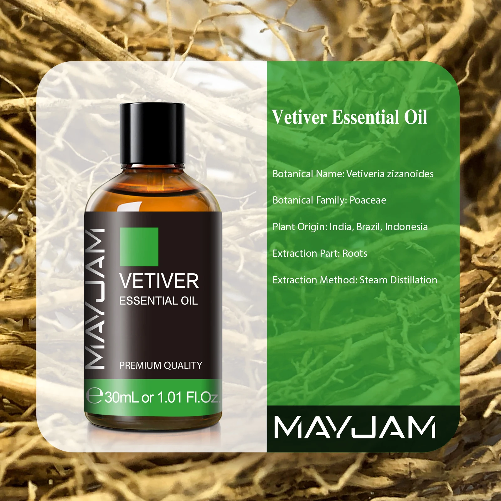 MAYJAM 30ML oli essenziali Vetiver timo vaniglia menta piperita Ylang Ylang gelsomino eucalipto per umidificatore candela profumata