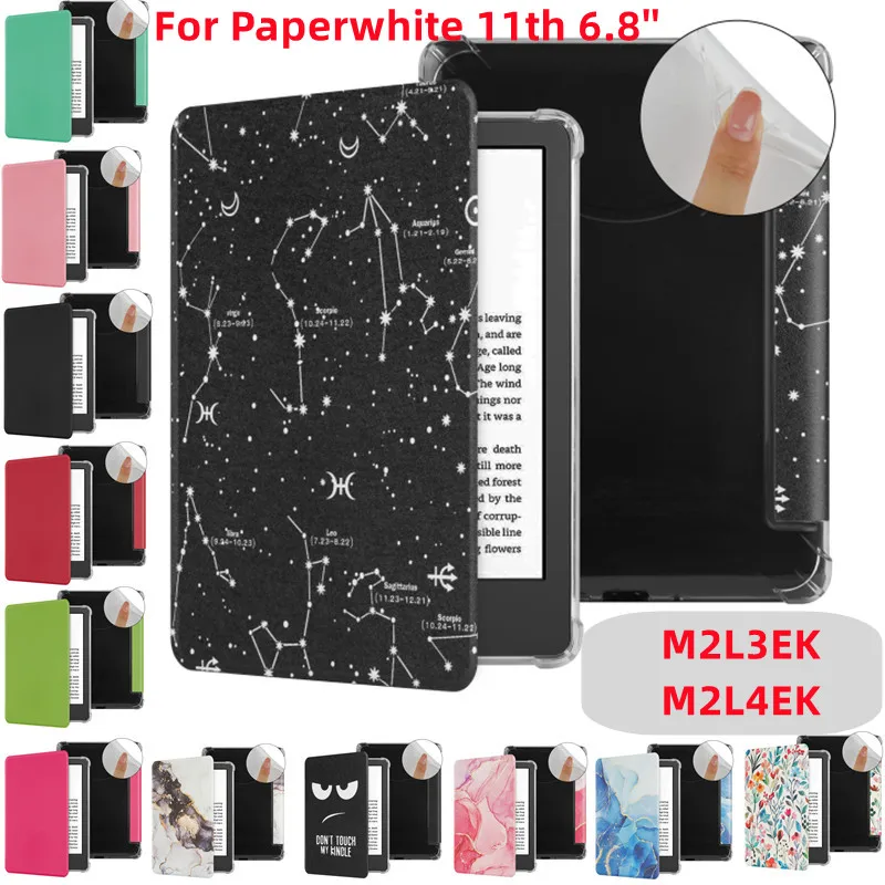 Silicon Case for Kindle Paperwhite 5 11th Generation Signature Edition 11th 6.8'' Case Transparent Soft TPU Ebook Sleep Cover