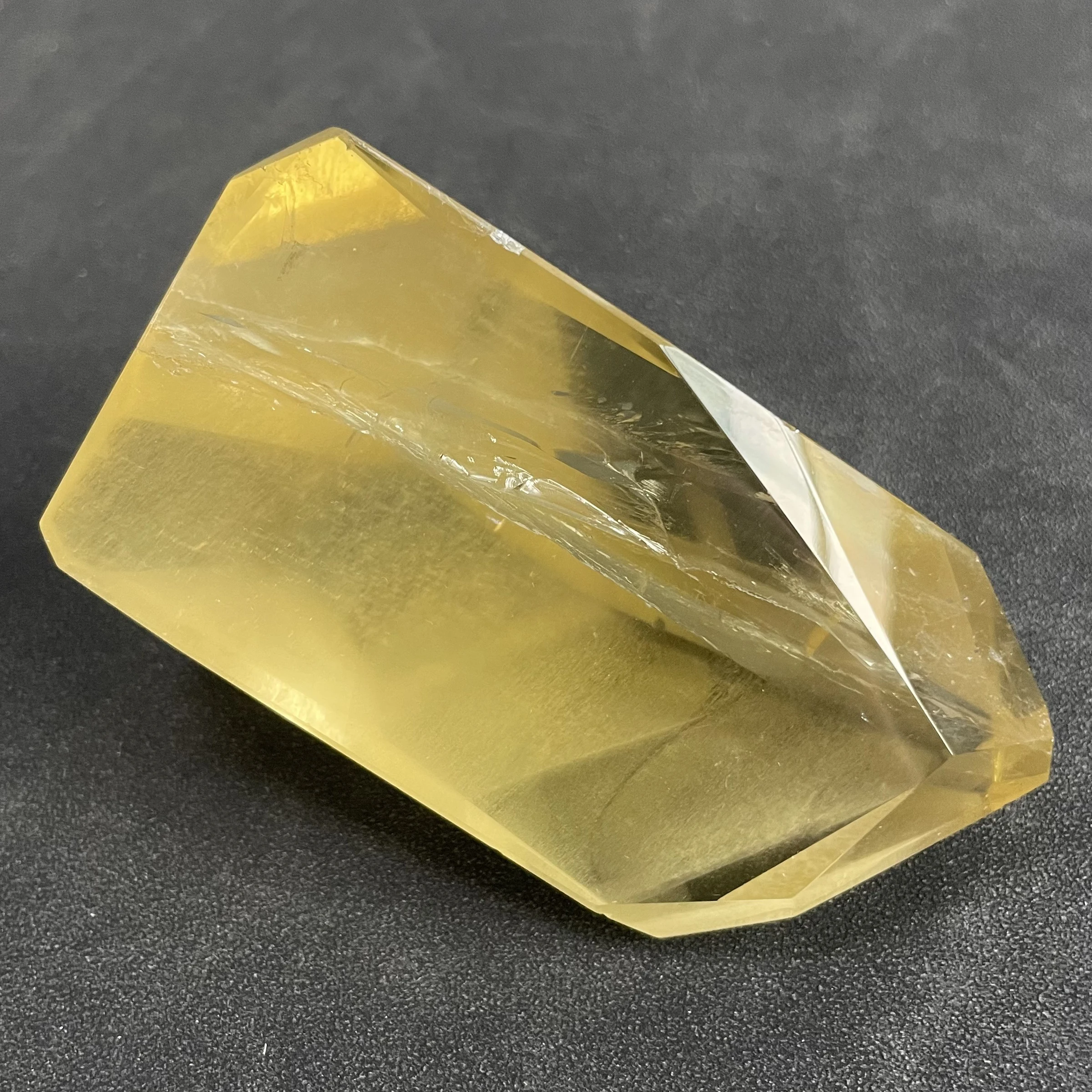 218g Natural Minerals Stone Citrine Crystal FreeForm Polished Quartz Polyhedron Reiki Healing Gift Home Decor Y752