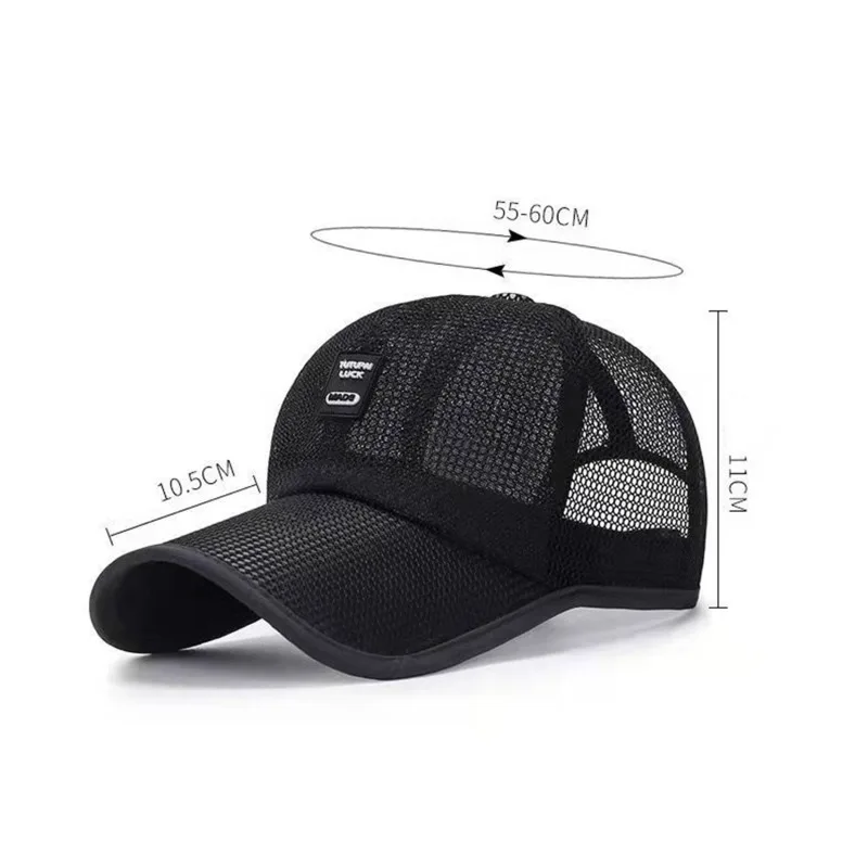 Herren Damen Sommer Voll-Mesh Baseballkappe Schnelltrocknend Kühlend Sonnenschutz Wandern Golf Laufen Verstellbare Mütze – Detail 15