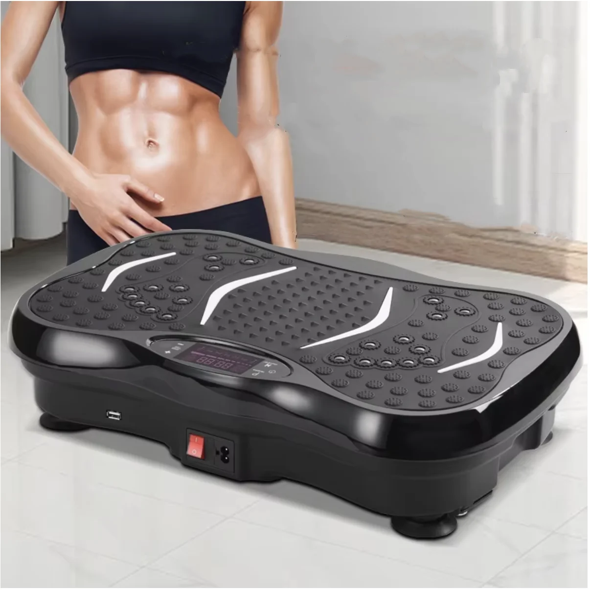 Top Sales Jitter Fitness Vibration Machine Plate Weight Loss Electric Crazy Fit Massage Vibration Plate for Whole Body Workout