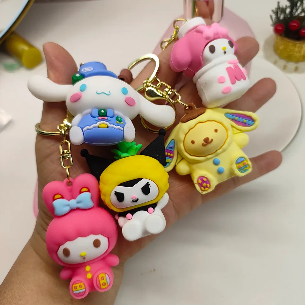 1PCSNew سلسلة المفاتيح الصغيرة الكرتون الإبداعية ثلاثية الأبعاد دمية الطلاب المدرسية قلادة سيارة مفتاح سلسلة النساء الرجال يعرض 2025 #6