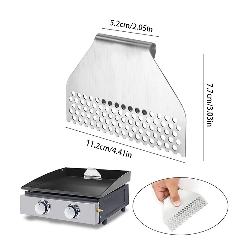 Food Mesh Screen Block Grease Trap, Stainless Steel Grill Grease Gate, Grill Accessories