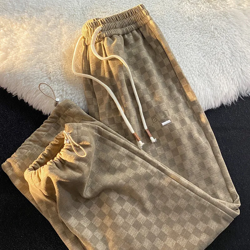 

plus Size Casual Sports Pants Women's Spring Autumn Thin High Waist Trousers with Pockets Harlan Style Asymmetric Design