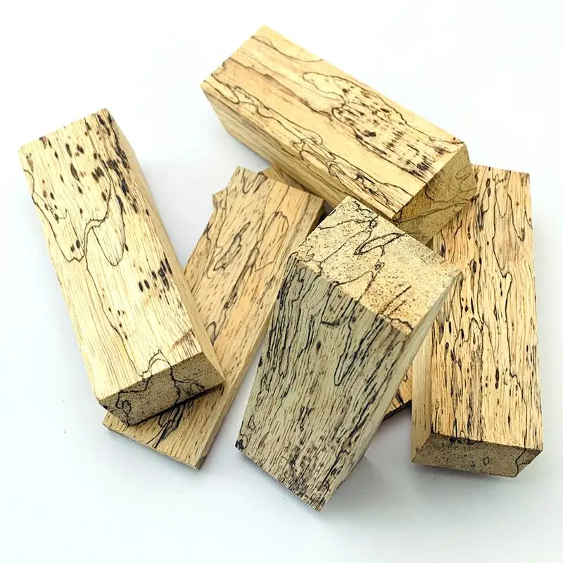 Spalted Maple DIY Blank - 1 PC 120×40×30mm Knife Handle Handicraft Patch Material