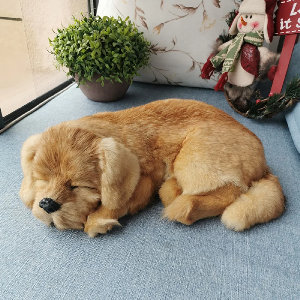 Simulation Dog Husky Wolfhound Model Handicraft Plastic & Furs Golden Retriever Prop Home Decoration Toy gift a2827