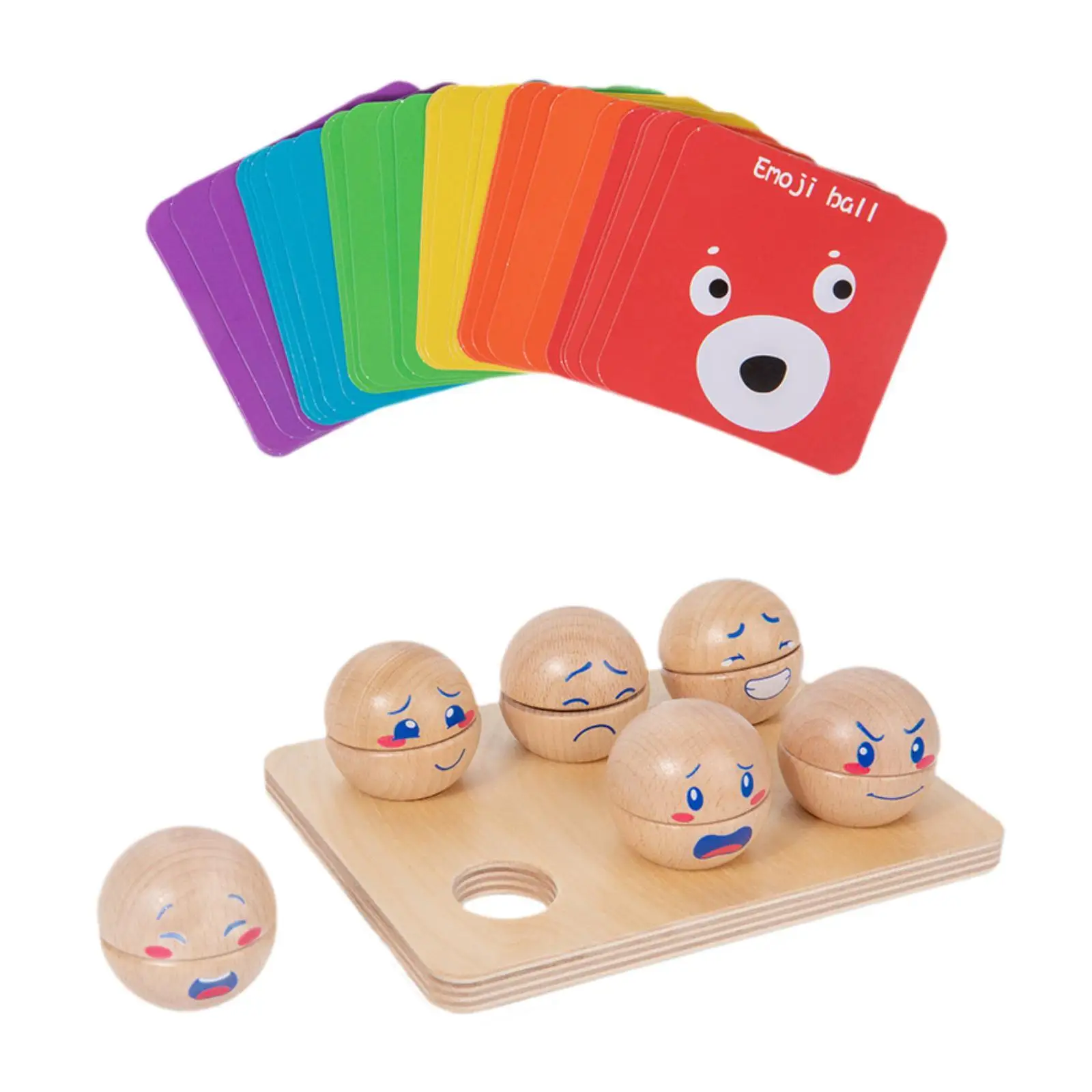 Emotion Children Wooden Educational Development Facial Pairing Fun Face Matching