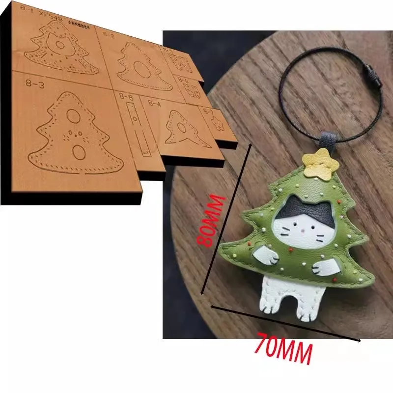 Steel Rule Die Cut for Christmas Tree Cat Pendant Bag Small Pendant Mini Accessories Key Chain Gift