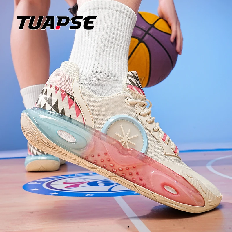 TUAPSE-zapatillas de baloncesto transpirables para hombre, ligeras, antideslizantes, cómodas, Unisex, novedad de 2024