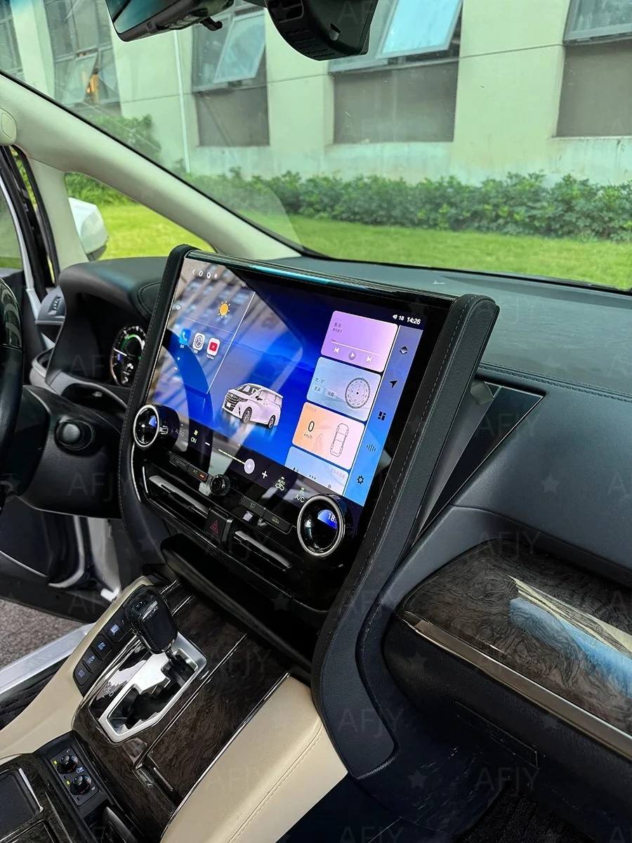 JY Android Carplay Car Radio For Toyota Alphard 30 35 40 Series 2015-2021 Stereo Player Multimedia GPS Navigation Tape Recorder