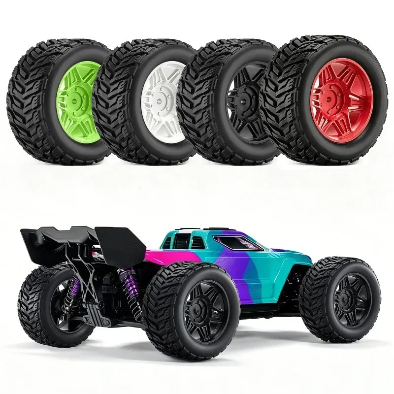 4PCS 90*45mm 1/14 1/16 RC Monster Truck Wheels Tires 12mm Hex For MJX Trxs Mini  Kraton Upgrade Parts