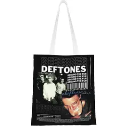 Unisex Deftones Around The Fur Tote Bags Large Capacity Deftones Art For Fan Shopping Bag for Student Handbags