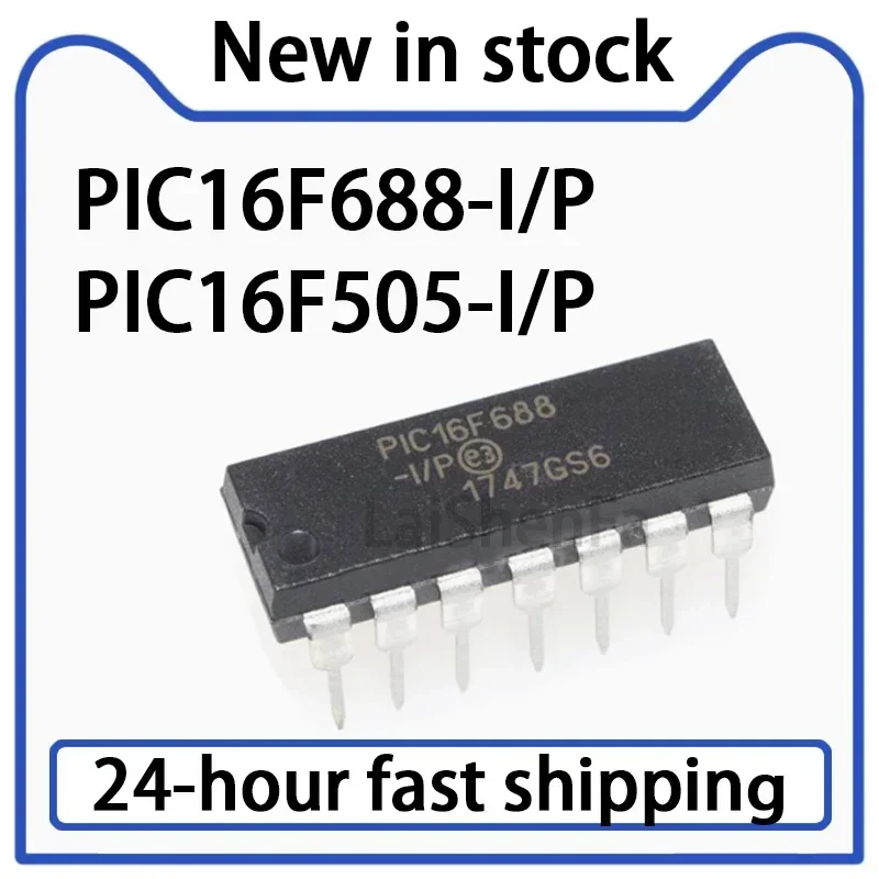 1PCS PIC16F688-I/P PIC16F505-I/P Direct Insertion DIP-14 Microcontroller Chip Stock
