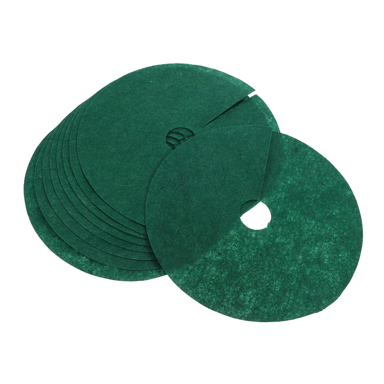 

10pcs Non-woven Root Mat Grass Cloth Fabric Barrier Garden Mulch Tree Base Circle 25cm Outer 3cm Inner Reusable Control