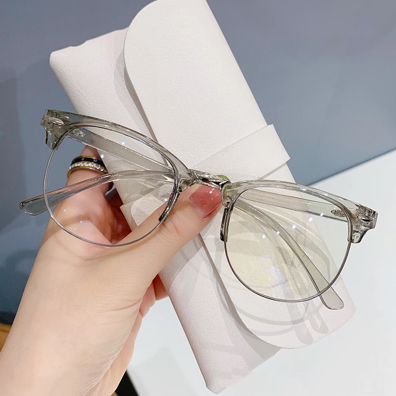 Neue transparente Computer brille Rahmen Frauen Männer Anti Blaulicht runde Brillen blockierende Brille optische Brille Brille