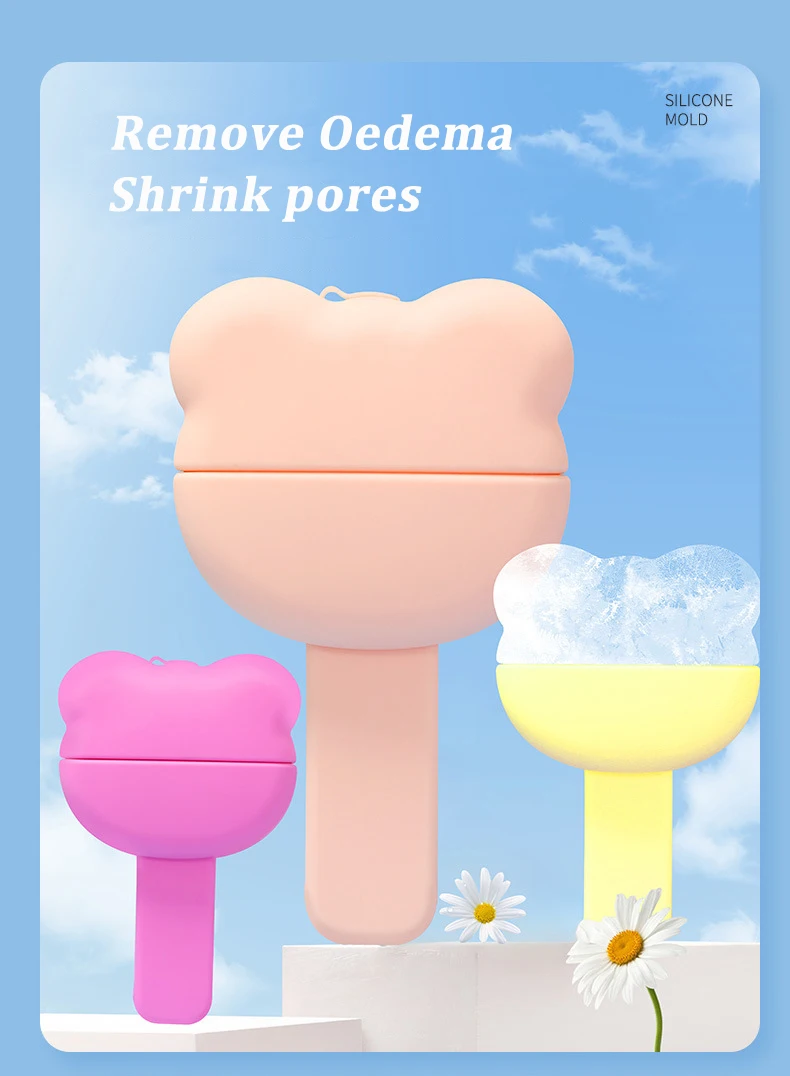 Rouleau de glaçons en Silicone, masseur pour le visage, rétrécit les Pores, gonflement des yeux, rouleau de glace pour le visage, moule de boule de glace de beauté, outil de soins de la peau