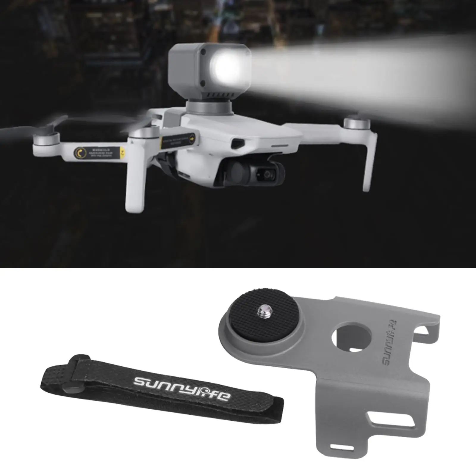 ชุดไฟสำหรับโดรนขนาดเล็กสำหรับการบินกลางคืน น้ำหนักเบา ไฟหน้า RC พร้อมที่ยึดสำหรับ DJI Mavic Air 2S อะไหล่โดรน
