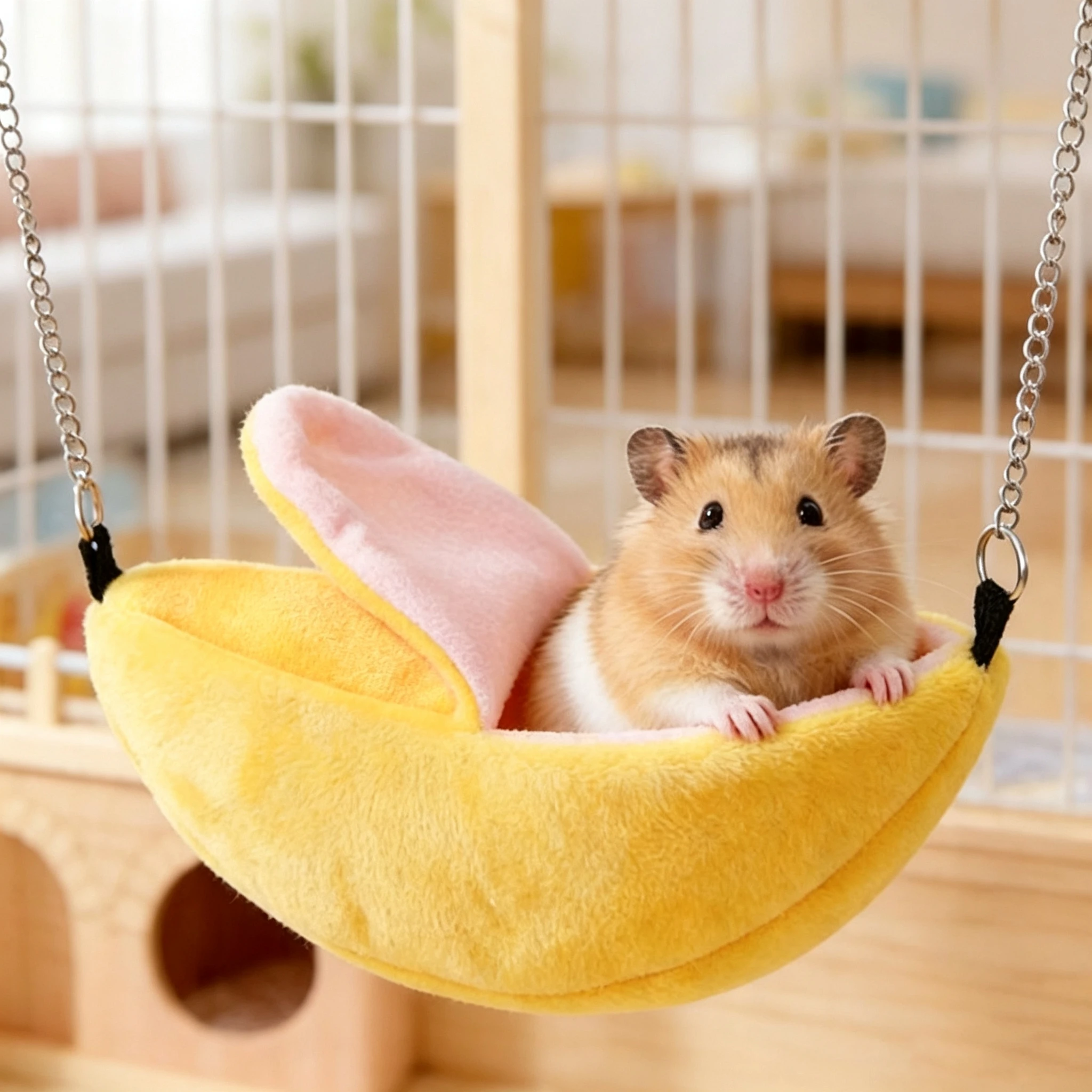 Banana Hammock Pet Hideout Cage Accessories Hamster Tent Nest Bed For Guinea Pig Chinchilla Hedgehog Rat Squirrel Ferret House view 2
