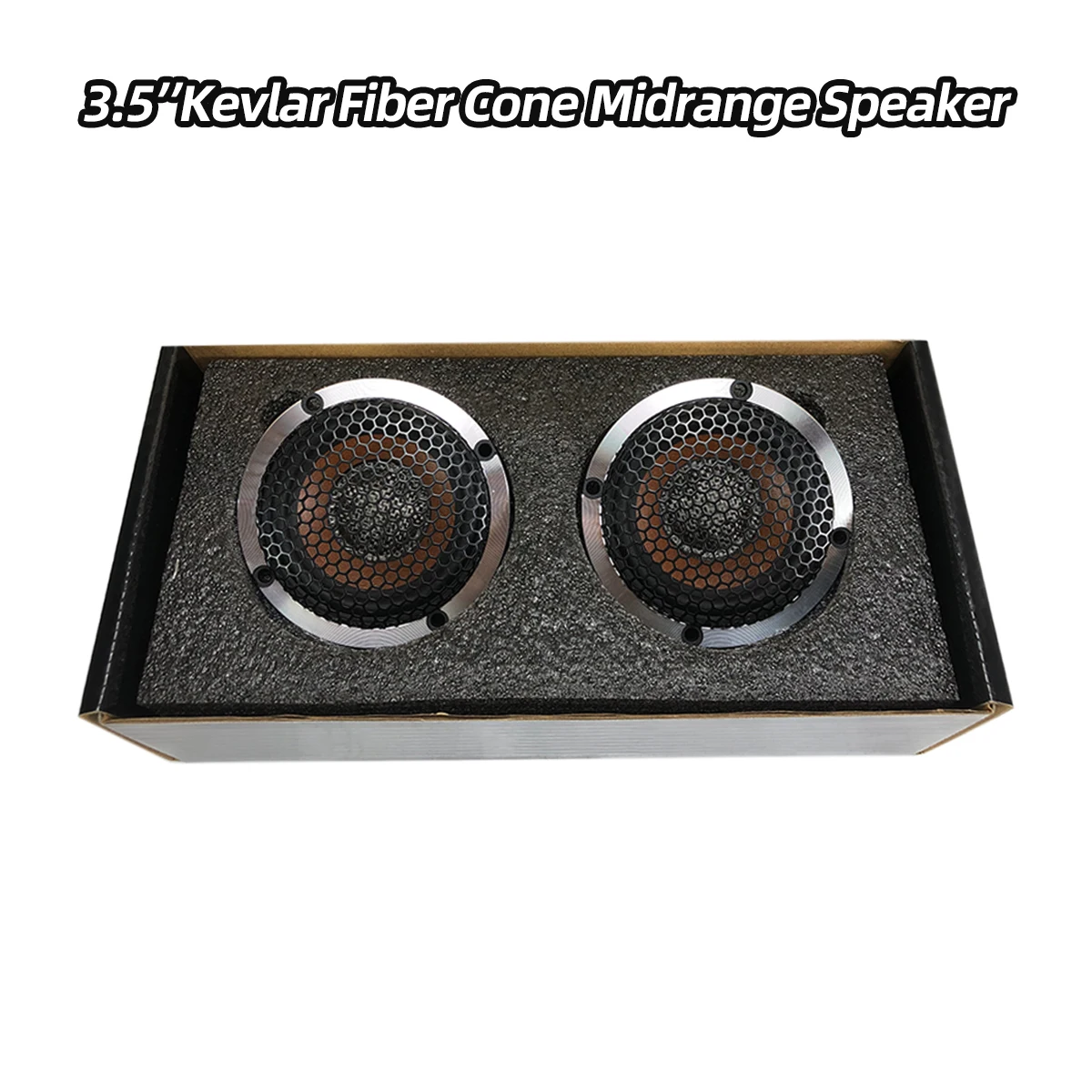 Professional 3.5 Inch RMS 40W*2 4Ohm 92DB Full Range Car Midrange Speaker 25mm Pure Copper VC Neo. Magnet Component Speaker