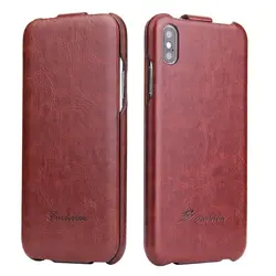 Vertical Flip Genuine Leather Cover Case for Apple iPhone 6 6S 7 8 X XR XS 15 14 11 13 Pro Max SE 2022 12 13 Mini Fundas Coque