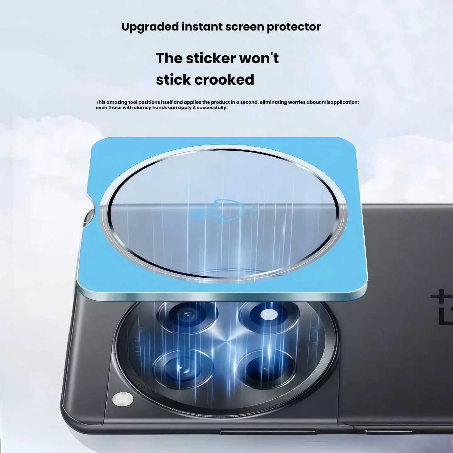 3-Piece Set Camera Lens Protector for OnePlus 12/13/ACE3, Rear Camera Film with Built-in Alignment Tool for Easy Installation.