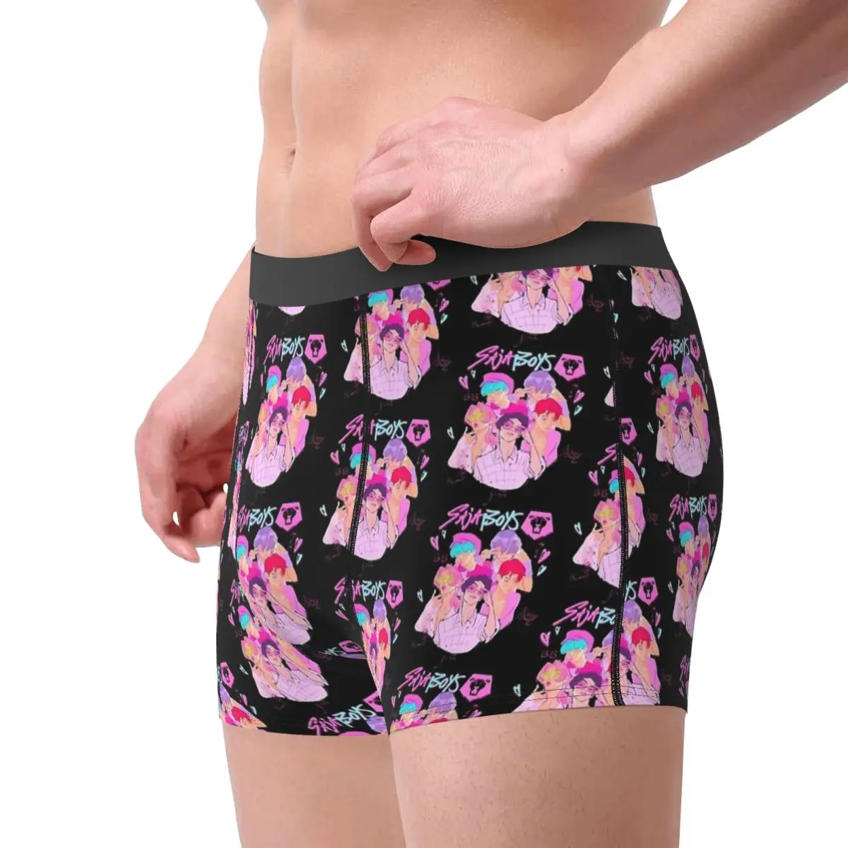 Lindo divertido película música Kpop Huntrix ropa interior hombres bragas estampado divertido Boxer Shorts Trenky Boxer Brief de talla grande 2XL