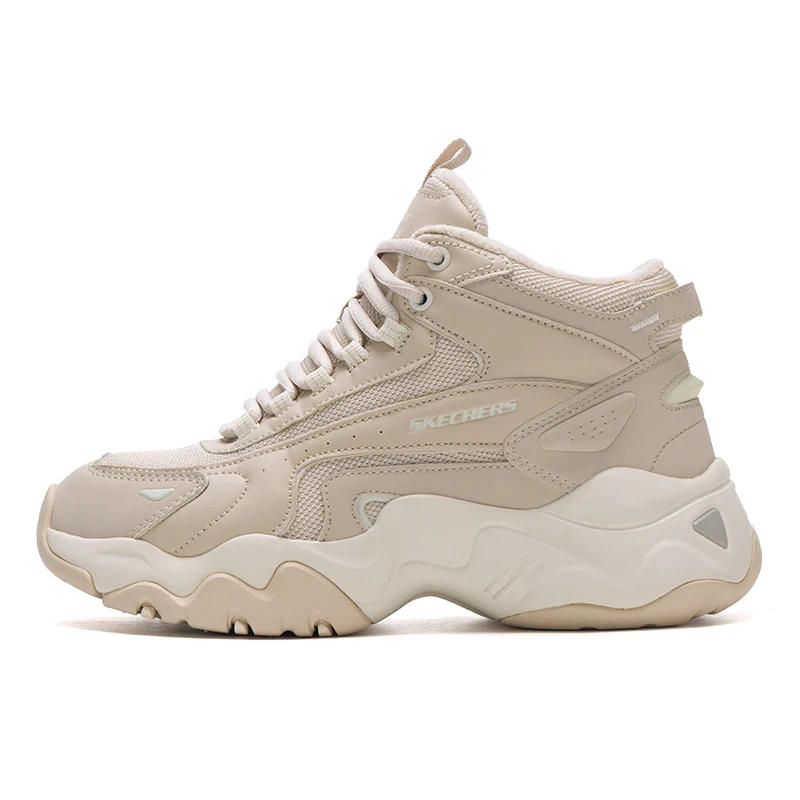 

Skechers Women's Shoes Winter Fleece-Lined Warm Outdoor Sports Shoes Retro Trendy Fashion Dad Shoes High-Top Casual Shoes 168015-Nat