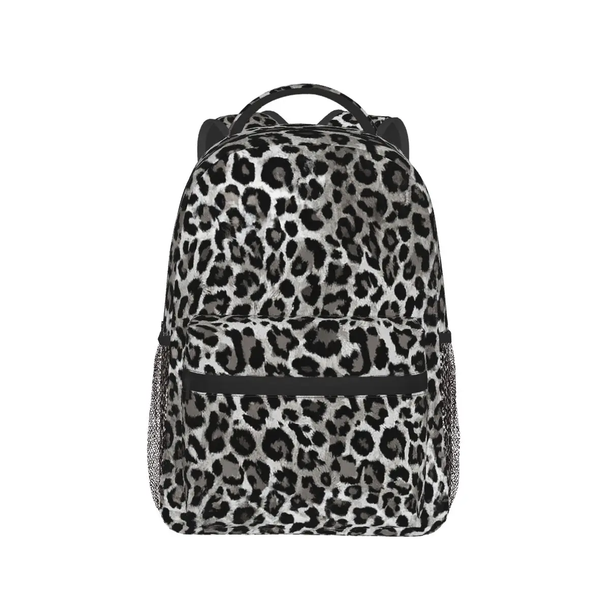 Grey Leopard And Cheetah Spot Backpack Hot Sale Daypack Large Capacity Boys Girls BookBag School Bag Shoulder Bags for Men Women