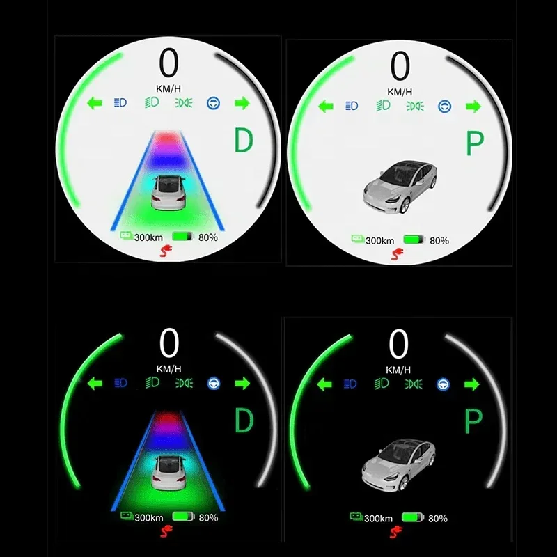 HEIBTENY HUD Tête Haute Pour Tesla Model 3/Y 2016-2024 - Affichage Intégré Vitesse & Batterie
