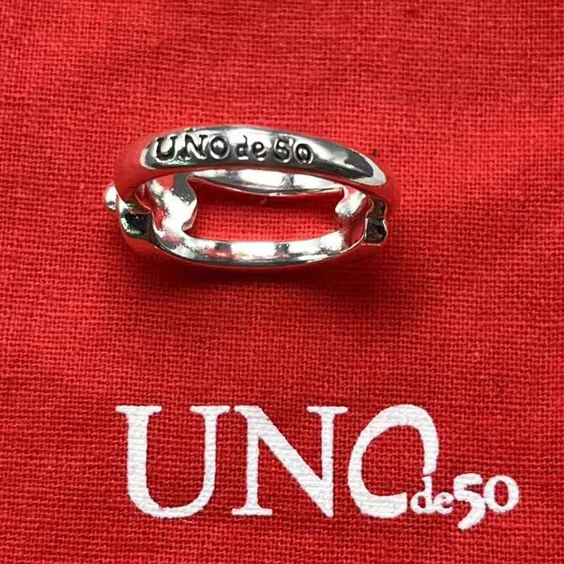 UNode50-anillo sencillo de alta calidad para mujer, bolsa de regalo de joyería romántica con bolsa, gran oferta española, 2023